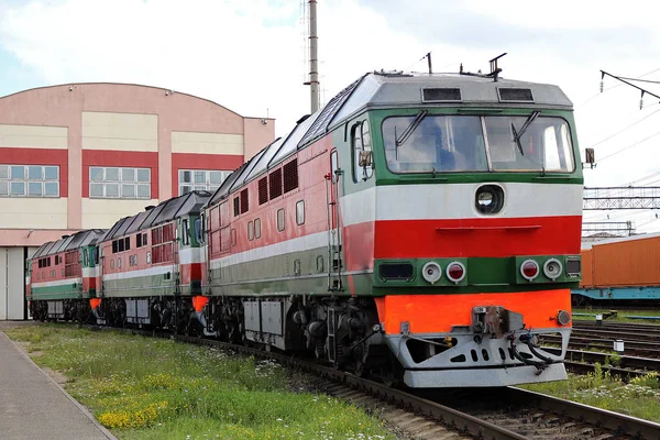 Park yerinde yolcu lokomotifler