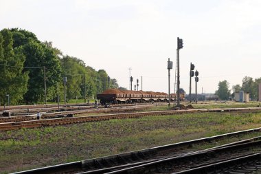 Navlun ile kum kompozisyon lokomotif