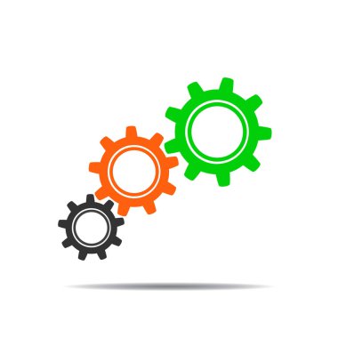 Renkli dişli simge tasarlamak için tasarım