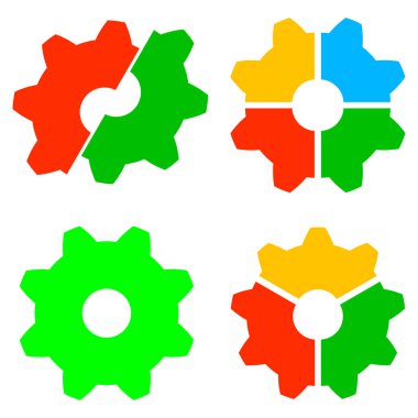 Simge tasarlamak için tasarım renkli vites ayarla