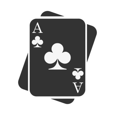 İki kulüp kartı. Kart takım elbise simgesi.