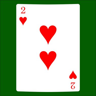 İki kalp. İskambil simgeleri kartı takım elbise simge vektör, vektör