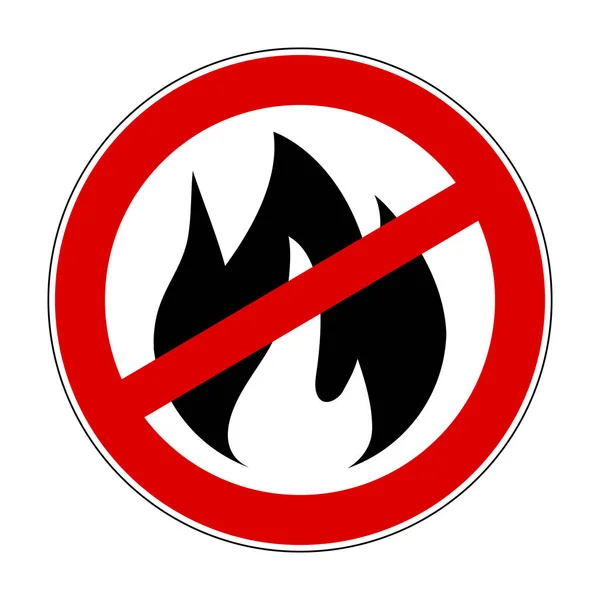 Firmar Prohibición Incendios Vector Stock — Archivo Imágenes Vectoriales