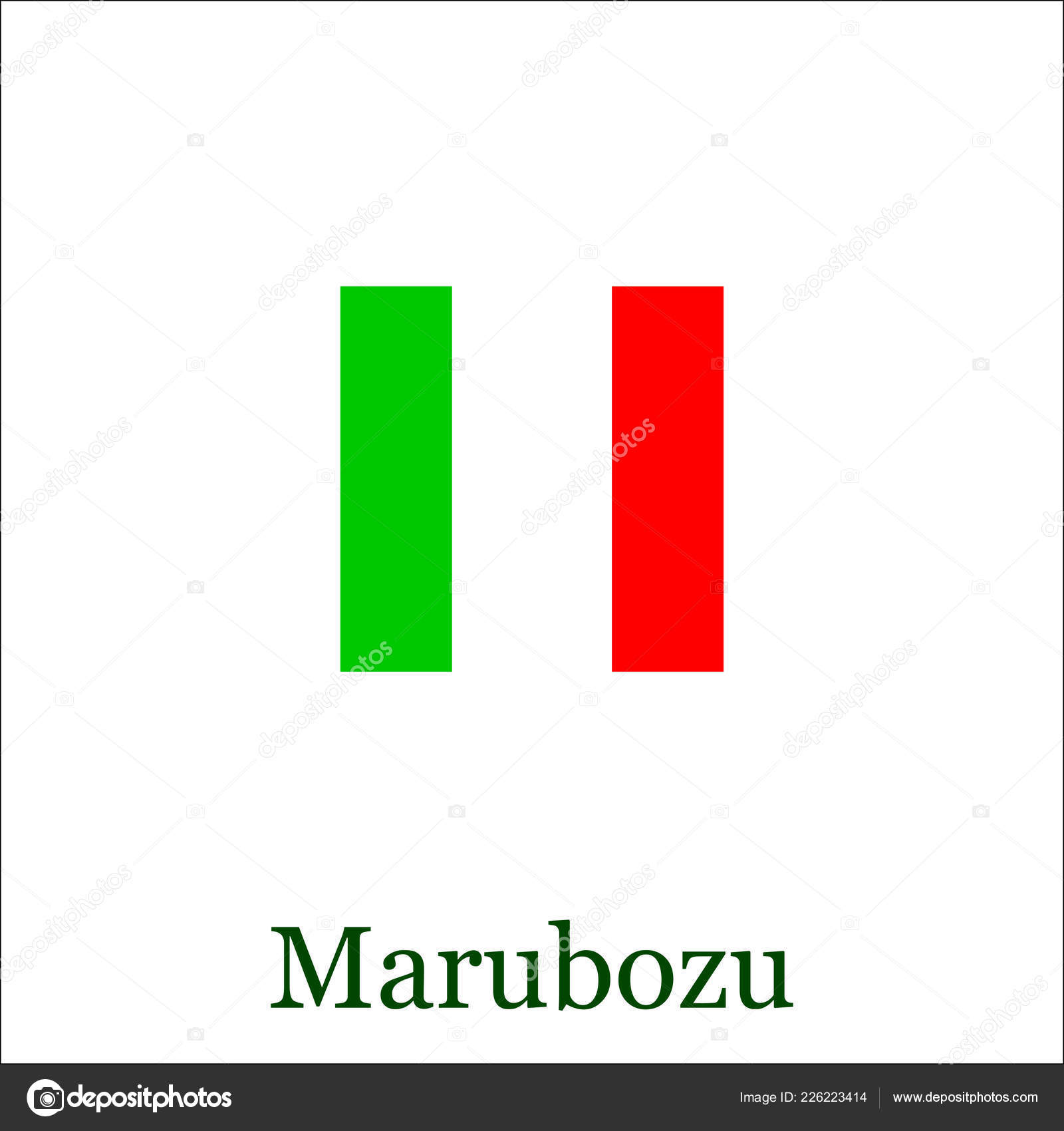 Marubozu Candlestick Chart Pattern Set Candle Stick Candle Stick - 