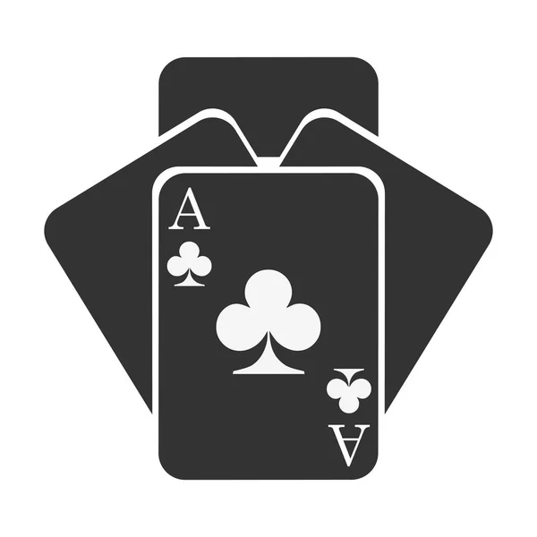 Four Clubs Card Vector — Stock Vector