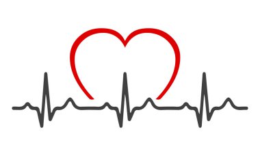 Heart pulse sign - stock vector clipart