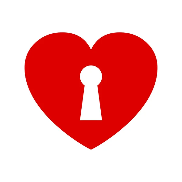 Heart Keyhole Stock Vector — Stock Vector