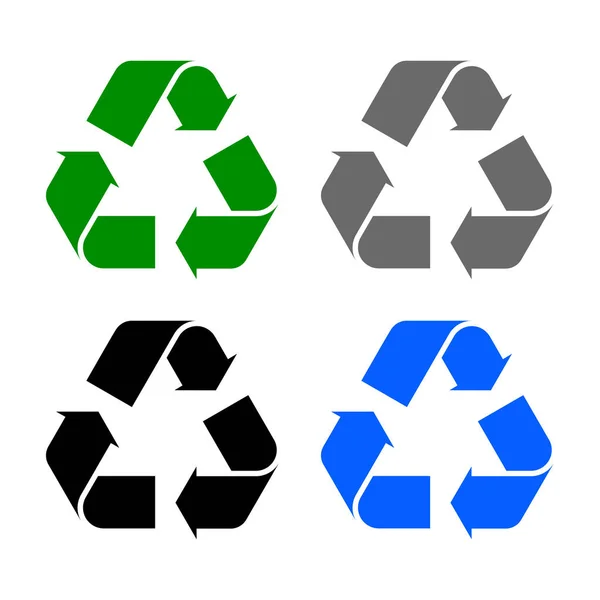 Σύνολο Βέλος Ανακύκλωσης Αποθεμάτων Διάνυσμα — Διανυσματικό Αρχείο