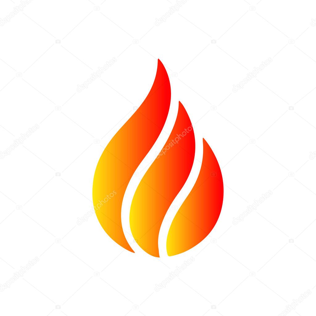 Beautiful logo fire. Vector illustration for design - for stock
