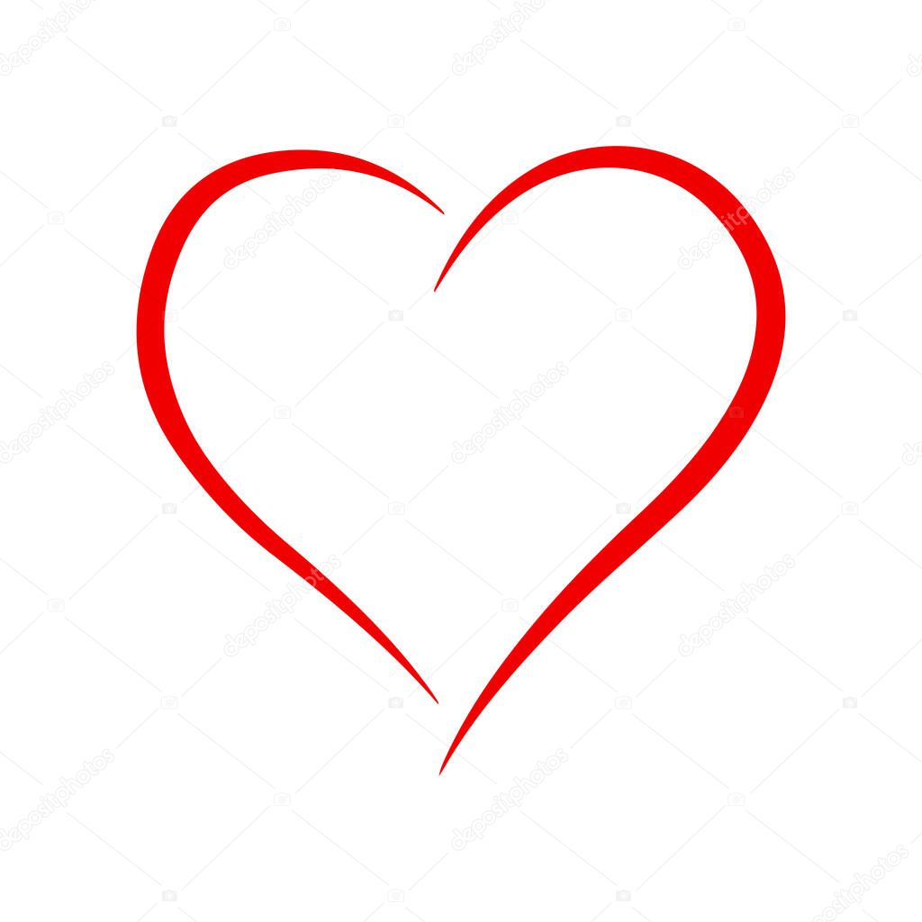 Beautiful red heart - stock vector