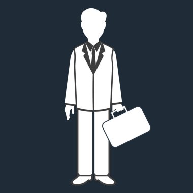 Portoflio - hisse senedi vektör ile işadamı