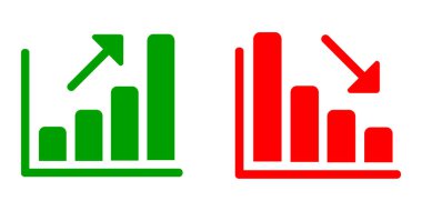 Grafik simgesi - hisse senedi vektör