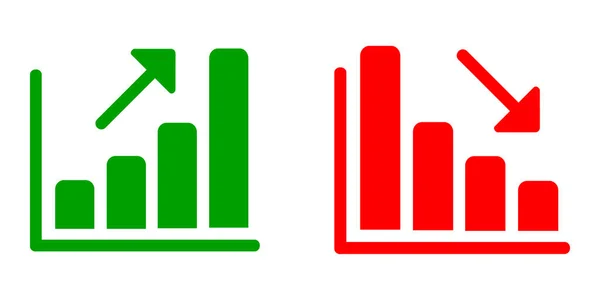 グラフ アイコン 株式ベクトル — ストックベクタ