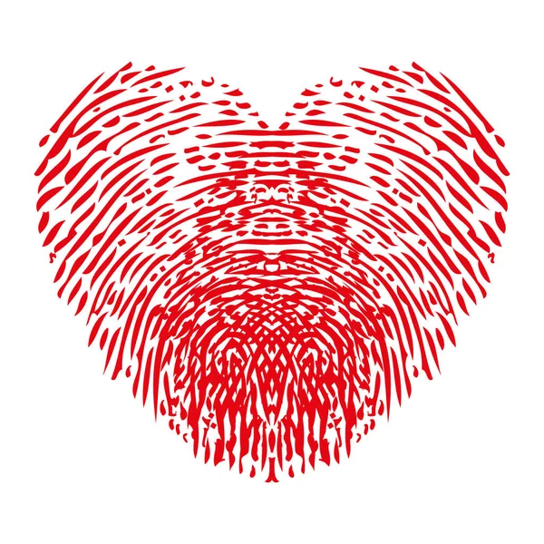 Fingerprints Heart Stock Vector — Stock Vector