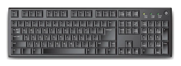 Schwarze Qwerty Tastatur Mit Englischem Layout Lagervektor Stockillustration