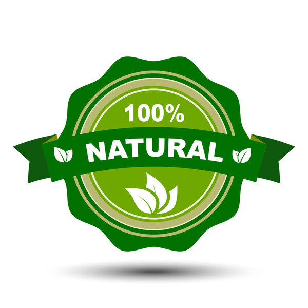 100 percent natural  stock vector