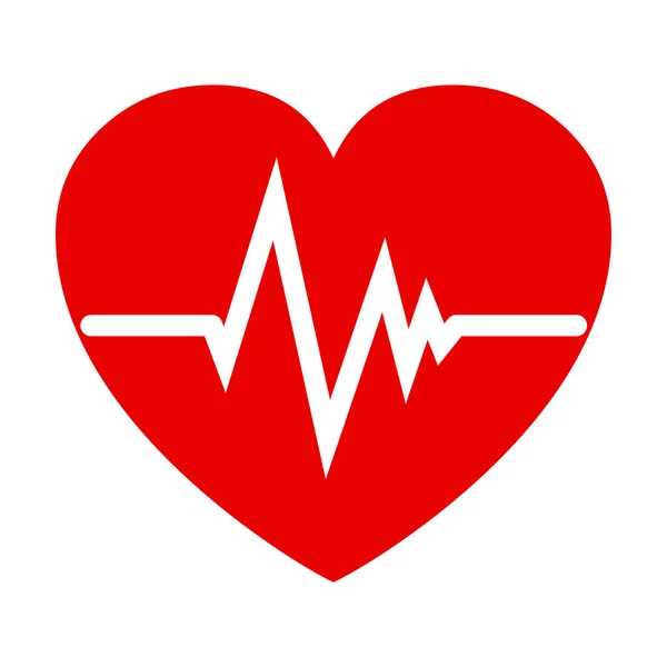 Herz Und Puls Eine Linie Vektor — Stockvektor