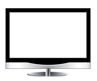 Beyaz ekranlı monitör siyah - vektör