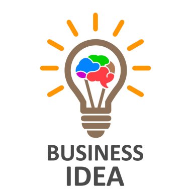 Fikir, zihinle - hisse senedi vektör yaratıcı kavramı ampul