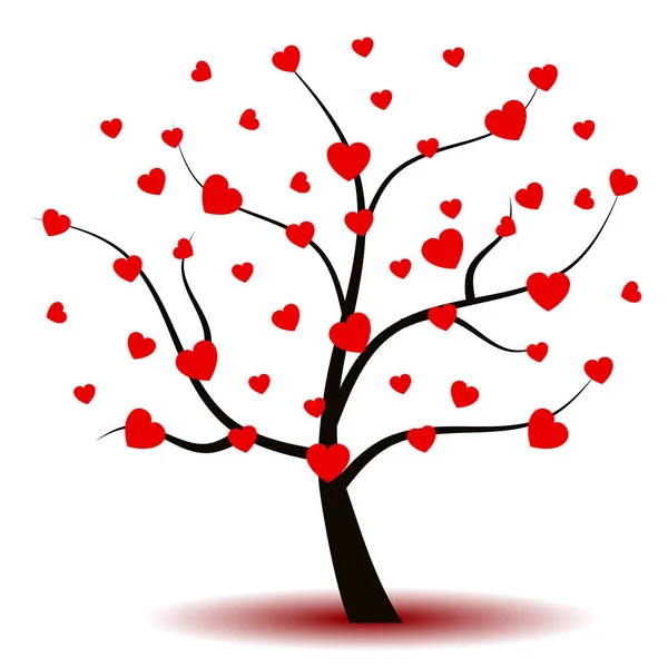 Miłość Drzewo Wektor — Wektor stockowy