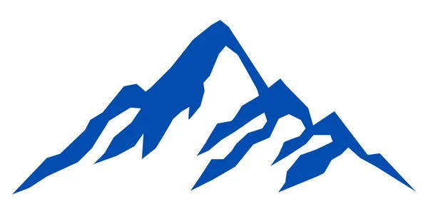 Silueta Montaña Azul Sobre Fondo Blanco Vector Stock — Archivo Imágenes Vectoriales