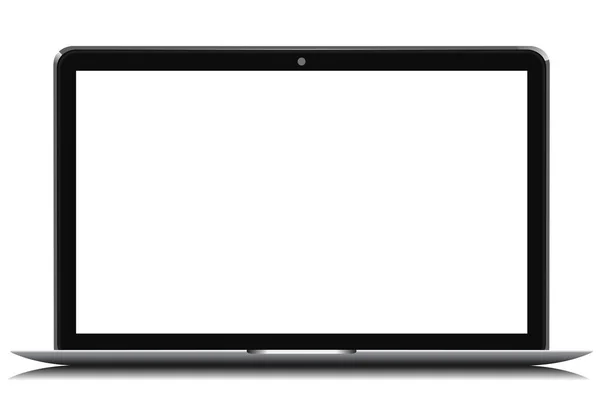 Schwarzer Laptop Mit Weißem Monitor Aktienvektor lizenzfreie Stockvektoren