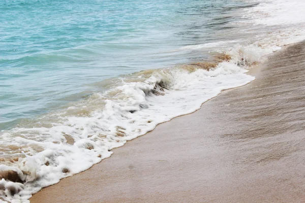 Witte Zee Schuim Blauw Schone Ocean Wave Barbados — Stockfoto