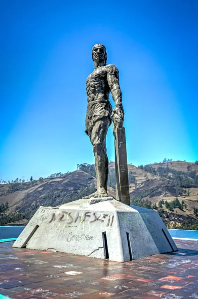Гуаранда Болівар Провінція Еквадор Вересень 2013 Року Індіанський Монумент Гуаранга — стокове фото