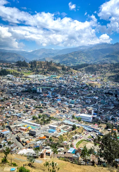 Město Guaranda Provincie Chimborazo Ekvádor Vzato Vyhlídkového Místa Krásného Letního — Stock fotografie