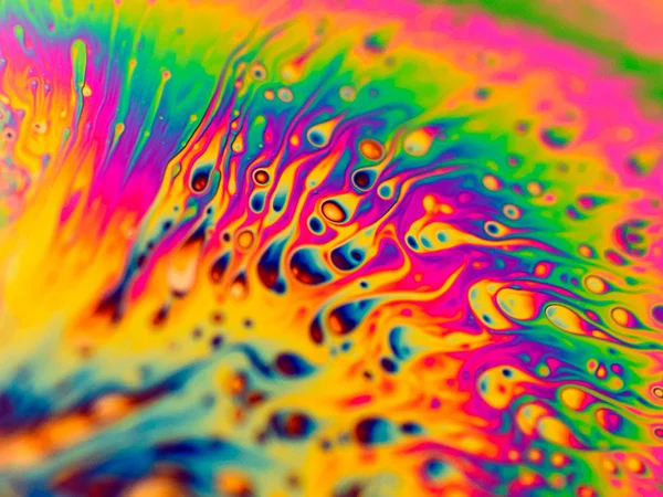 Fundo Artístico Colorido Feito Sabão Superfície Água Fotografia De Stock