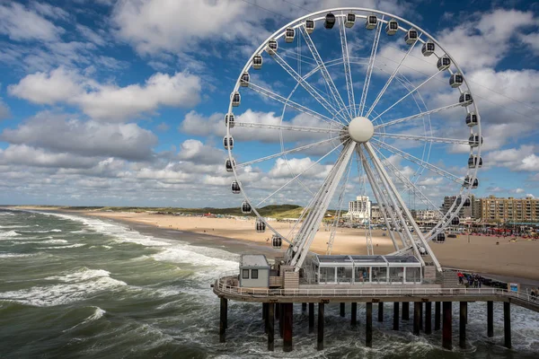 Rueda Fortuna Muelle Scheveningen Haya Países Bajos —  Fotos de Stock