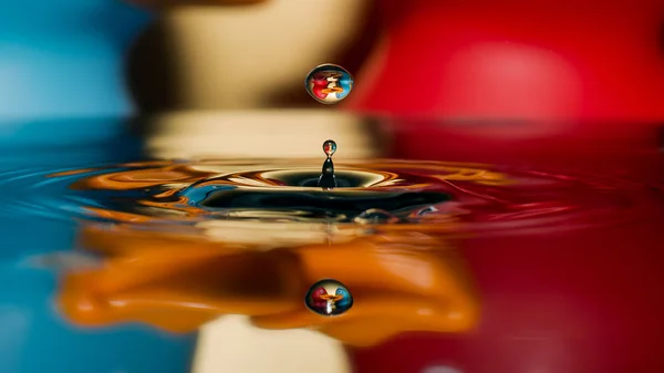 Caught in a drop, full size photo, panorama photo