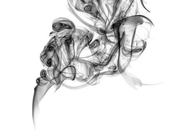 Beyaz arka planda oluşturma duman 