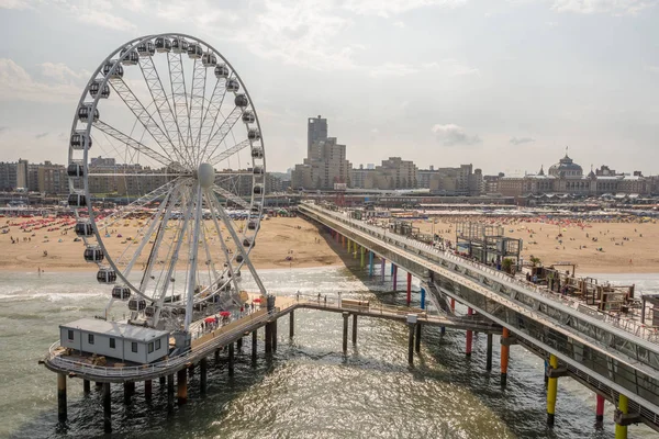 Stále Ještě Žije Večer Pláži Scheveningen — Stock fotografie