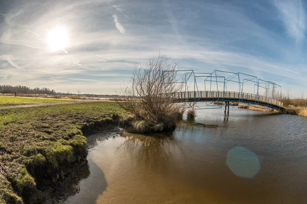 Plaats Zoetermeer Balijbos Puente Cúbico — Foto de Stock