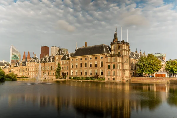 Government buildings of The Hague in the evening sun. The Netherlands, Hofvijver