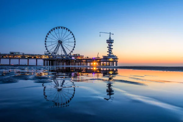 Stilleven Avond Het Strand Van Scheveningen — Stockfoto