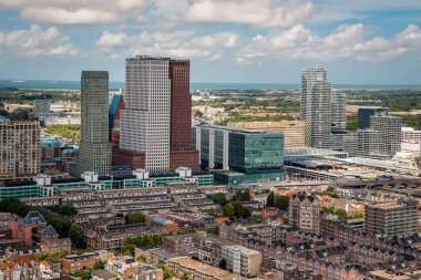 Hollanda 'daki Lahey kentinin yüksek açılı manzarası