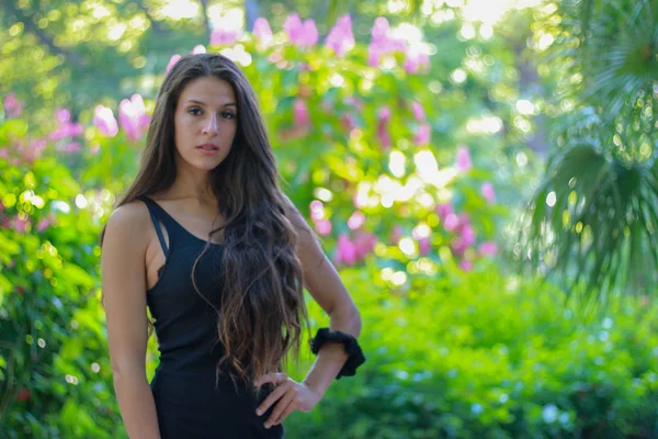 Retrato de hermosa chica en el campo —  Fotos de Stock