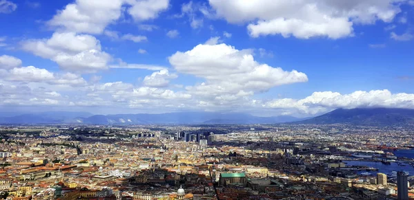 Naples. View of the city. Clouds Summer.