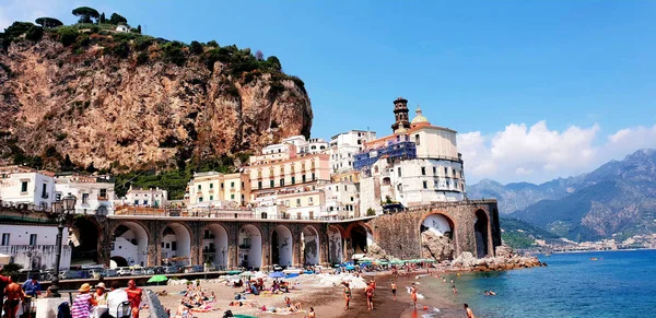 South Italy, Amalfi Coast, summer sea and beach view