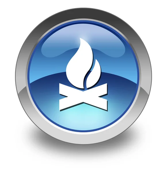 Иконка Кнопка Пиктограмма Символом Campfire — стоковое фото