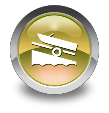 Simge, Düğme, Tekne Rampası sembollü Pictogram