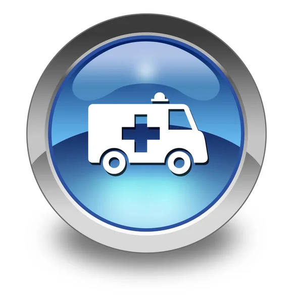 Иконка Кнопка Пиктограмма Символом Ambulance — стоковое фото