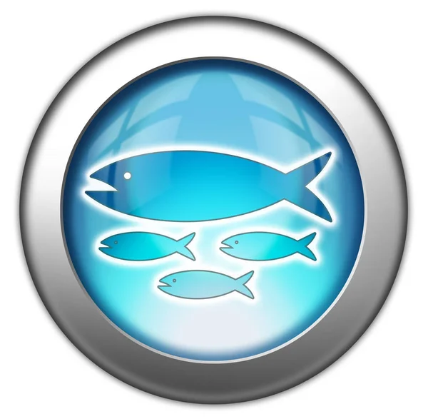 Symbol Taste Piktogramm Mit Fischbrut Symbol — Stockfoto