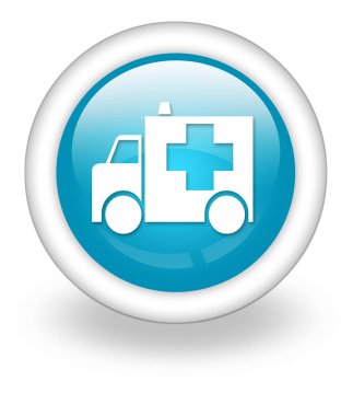 Ambulans sembollü simge, simge, düğme, resim