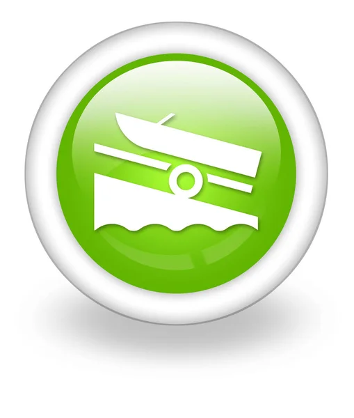 Icon Button Pictogram Boat Ramp Symbol — Stock Photo, Image