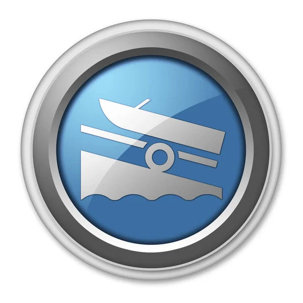 Icon Button Pictogram Boat Ramp Symbol — Stock Photo, Image