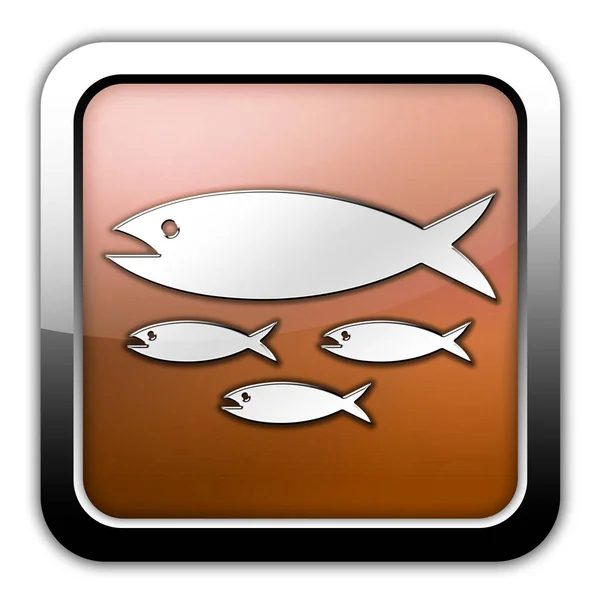 Icon Button Pictogram Fish Hatchery Symbol — Stock Photo, Image