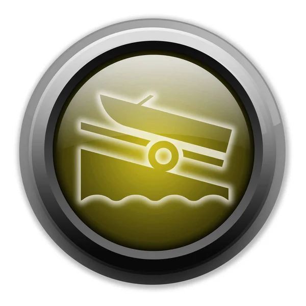 Ícone Botão Pictograma Com Símbolo Rampa Barco — Fotografia de Stock